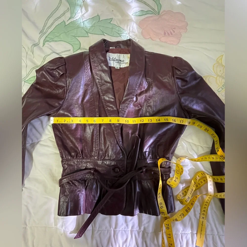 Wilson VTG Leather Women's Deep Burgundy Jacket - Picture 3 of 8